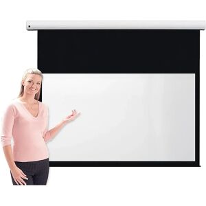 Symple Stuff Pro Channel Fix White Electric Projection Screen white 126.8 H x 203.0 W x 9.7 D cm