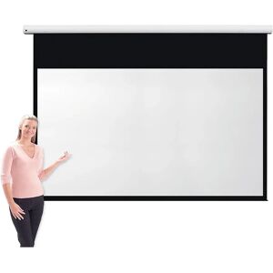 Symple Stuff Pro Channel Fix White Electric Projection Screen white 184.4 H x 265.6 W x 9.7 D cm