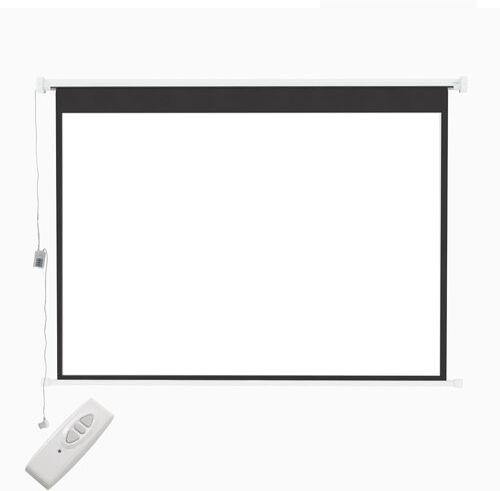 Symple Stuff Borkholder White Electric Projection Screen Symple Stuff Size: 128cm H x 171cm W x 13cm D  - Size: Single Double Symple Stuff Borkholder White Electric Projection Screen Symple Stuff Size: 128cm H x 171cm W x 13cm D  - Size: Single Double