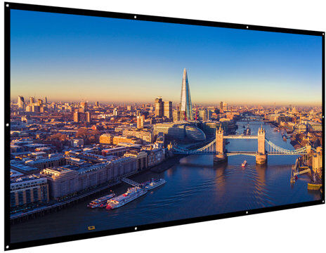 Symple Stuff Borland White Manual Projection Screen Symple Stuff Size: 149cm H x 265cm W x 5cm D  - Size: 128cm H x 171cm W x 13cm D Symple Stuff Borland White Manual Projection Screen Symple Stuff Size: 149cm H x 265cm W x 5cm D  - Size: 128cm H x 171cm W x 13cm D