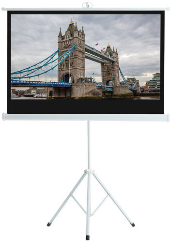Symple Stuff Borkowski White Portable Projection Screen Symple Stuff Size: 230cm H x 159cm W x 19cm D  - Size: 1850mm H x 1200mm W x 1100mm D Symple Stuff Borkowski White Portable Projection Screen Symple Stuff Size: 230cm H x 159cm W x 19cm D  - Size: 1850mm H x 1200mm W x 1100mm D