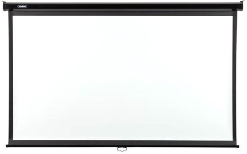 VonHaus White Manual Projection Screen VonHaus Viewing Area: 99.7cm H x 177.2cm W  - Size: 97cm H X 173cm W X 9cm D VonHaus White Manual Projection Screen VonHaus Viewing Area: 99.7cm H x 177.2cm W  - Size: 97cm H X 173cm W X 9cm D