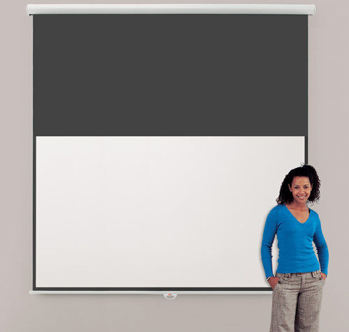 Symple Stuff Eyeline Manual Projection Screen Symple Stuff Viewing Area: 135cm H x 240cm W - Widescreen 16:9 Symple Stuff Eyeline Manual Projection Screen Symple Stuff Viewing Area: 135cm H x 240cm W - Widescreen 16:9