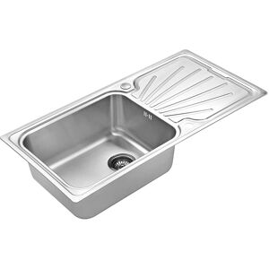 Belfry Kitchen Kansas Single Bowl Inset Kitchen Sink Silver 100mm L X 50mm W