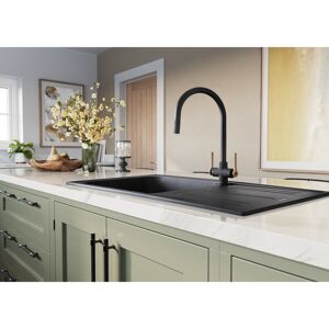 Rangemaster Leisure Sinks & Taps Pull Out Kitchen Faucet Matt Black 21.6cm