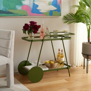 Borough Wharf Adonys Serving Cart Green 76.2cm H X 47.24cm W X 90.93cm D Borough Wharf Adonys Serving Cart Green 76.2cm H X 47.24cm W X 90.93cm D