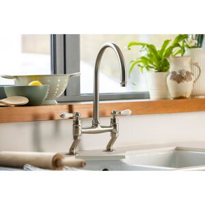 Abode Ludlow Bridge Tap Brushed Nickel 23.5cm Abode Ludlow Bridge Tap Brushed Nickel 23.5cm