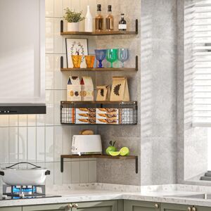 Rio Wood Floating Shelf Brown 13cm H X 42cm W X 15cm D Rio Wood Floating Shelf Brown 13cm H X 42cm W X 15cm D