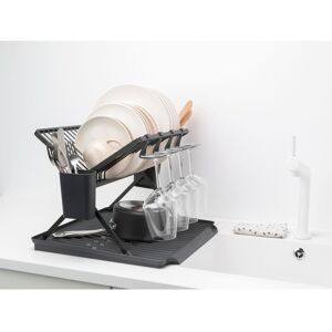 Brabantia Sinkside Large Foldable Dish Drying Rack Black 33cm H X 51cm W X 42cm D Brabantia Sinkside Large Foldable Dish Drying Rack Black 33cm H X 51cm W X 42cm D