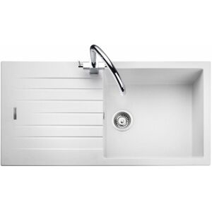 Rangemaster Andesite 100cm x 50cm Igneous Bowl Kitchen Sink Crystal White 100mm L X 50mm W Rangemaster Andesite 100cm x 50cm Igneous Bowl Kitchen Sink Crystal White 100mm L X 50mm W