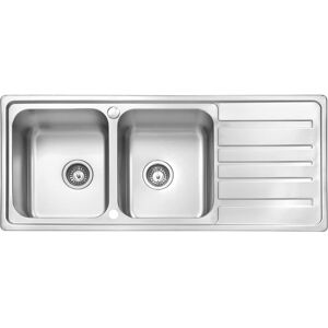 Belfry Kitchen Dorantes Double Bowl Inset Kitchen Sink Matt 1,160mm L X 500mm W Belfry Kitchen Dorantes Double Bowl Inset Kitchen Sink Matt 1,160mm L X 500mm W