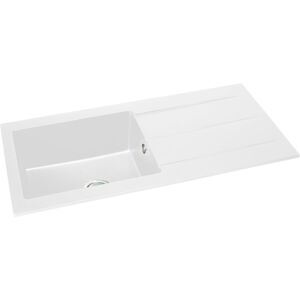 Abode Zero Single Bowl Inset Kitchen Sink White 1,000mm L X 500mm W Abode Zero Single Bowl Inset Kitchen Sink White 1,000mm L X 500mm W