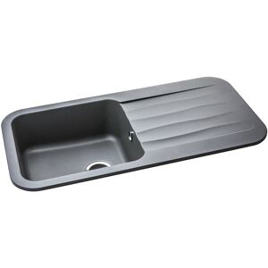 Abode Dune Single Bowl Inset Kitchen Sink Grey 1,000mm L X 500mm W Abode Dune Single Bowl Inset Kitchen Sink Grey 1,000mm L X 500mm W