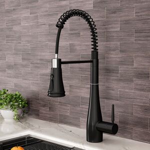 Belfry Kitchen Pre-rinse Pull-Down Swivel Kitchen Faucet Black Belfry Kitchen Pre-rinse Pull-Down Swivel Kitchen Faucet Black