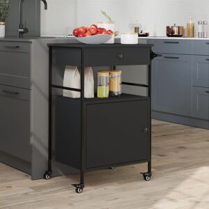 Borough Wharf Nevis Metal Bar Cart Black 89.5cm H X 56cm W X 43cm D Borough Wharf Nevis Metal Bar Cart Black 89.5cm H X 56cm W X 43cm D