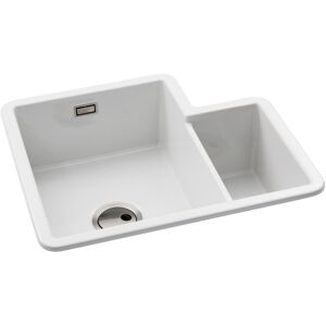 Abode Sandon 1.5 Bowl Undermount Kitchen Sink White 595mm L X 520mm W Abode Sandon 1.5 Bowl Undermount Kitchen Sink White 595mm L X 520mm W