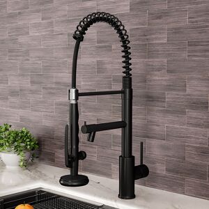 Belfry Kitchen Faucet with Pull Down Sprayer and Pot Filler Black Belfry Kitchen Faucet with Pull Down Sprayer and Pot Filler Black