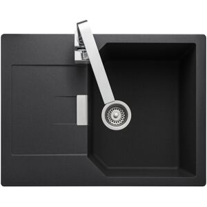 Rangemaster Mayon Single Bowl Inset Kitchen Sink Ash Black 690mm L X 510mm W Rangemaster Mayon Single Bowl Inset Kitchen Sink Ash Black 690mm L X 510mm W