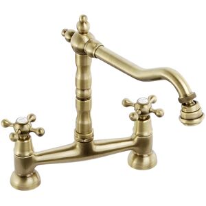 Abode Melford Bridge Tap Antique Brass 22cm Abode Melford Bridge Tap Antique Brass 22cm