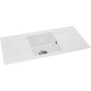 Abode Zero Single Bowl Inset Kitchen Sink White 1,000mm L X 500mm W Abode Zero Single Bowl Inset Kitchen Sink White 1,000mm L X 500mm W