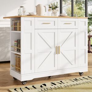 August Grove Wood Kitchen Island White 90cm H X 120cm W X 65cm D August Grove Wood Kitchen Island White 90cm H X 120cm W X 65cm D