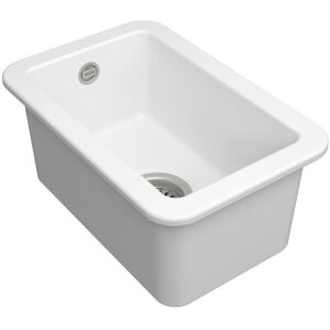 Bocchi Sotto 12 1.0Bowl Ceramic Undermount Kitchen Sink, G White w Waste-305x455mm Gloss White 305mm L X 455mm W Bocchi Sotto 12 1.0Bowl Ceramic Undermount Kitchen Sink, G White w Waste-305x455mm Gloss White 305mm L X 455mm W