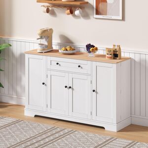 Lark Manor Kitchen Island With 1 Drawer And 4 Doors White 85cm H X 138cm W X 40cm D Lark Manor Kitchen Island With 1 Drawer And 4 Doors White 85cm H X 138cm W X 40cm D