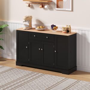 Lark Manor Kitchen Island With 1 Drawer And 4 Doors Black 85cm H X 138cm W X 40cm D Lark Manor Kitchen Island With 1 Drawer And 4 Doors Black 85cm H X 138cm W X 40cm D