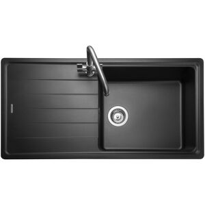 Rangemaster Elements Single Bowl Inset Kitchen Sink Black 500mm L X 1,000mm W Rangemaster Elements Single Bowl Inset Kitchen Sink Black 500mm L X 1,000mm W