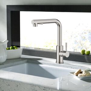 Blue Elephant Pull Down Spray Single Lever Kitchen Tap Brushed Nickel 25cm Blue Elephant Pull Down Spray Single Lever Kitchen Tap Brushed Nickel 25cm