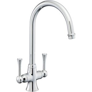 Rangemaster Estuary Twin Lever Monobloc Tap Chrome 19cm Rangemaster Estuary Twin Lever Monobloc Tap Chrome 19cm