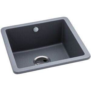 Abode Matrix SQ GR15 Single Bowl Inset Kitchen Sink Grey 460mm L X 460mm W Abode Matrix SQ GR15 Single Bowl Inset Kitchen Sink Grey 460mm L X 460mm W