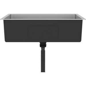 Belfry Kitchen Isidora Handmade Kitchen Sink With Strainer Black Stainless Steel Silver 700mm L X 440mm W Belfry Kitchen Isidora Handmade Kitchen Sink With Strainer Black Stainless Steel Silver 700mm L X 440mm W