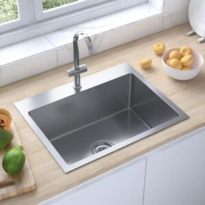 Belfry Kitchen Morrigan Handmade Kitchen Sink Stainless Steel Silver 550mm L X 440mm W Belfry Kitchen Morrigan Handmade Kitchen Sink Stainless Steel Silver 550mm L X 440mm W