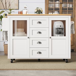 Lark Manor Wood Kitchen Island White 93cm H X 138cm W X 73cm D Lark Manor Wood Kitchen Island White 93cm H X 138cm W X 73cm D