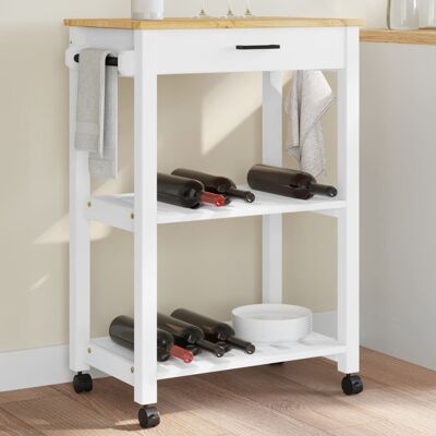 Brambly Cottage Kitchen Serving Cart White 90cm H X 60cm W X 40cm D Brambly Cottage Kitchen Serving Cart White 90cm H X 60cm W X 40cm D