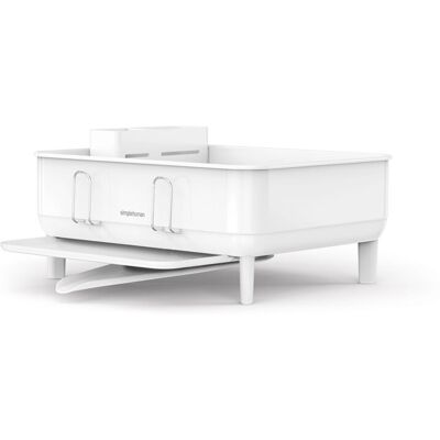 Simplehuman Compact Steel Frame Dishrack White 19cm H X 38cm W X 39.4cm D Simplehuman Compact Steel Frame Dishrack White 19cm H X 38cm W X 39.4cm D