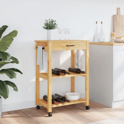 Brambly Cottage Kitchen Serving Cart Honey 90cm H X 60cm W X 40cm D Brambly Cottage Kitchen Serving Cart Honey 90cm H X 60cm W X 40cm D