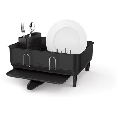 Simplehuman Compact Steel Frame Dishrack Matte Black 19cm H X 38cm W X 39.4cm D Simplehuman Compact Steel Frame Dishrack Matte Black 19cm H X 38cm W X 39.4cm D