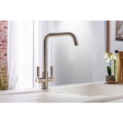 Abode Designs Abode Globe Quad Monobloc Tap Brushed Nickel 20.1cm Abode Designs Abode Globe Quad Monobloc Tap Brushed Nickel 20.1cm