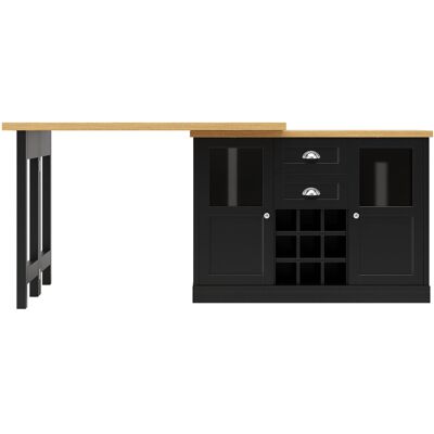 Lark Manor Kitchen Island Black 74cm H X 197cm W X 80cm D Lark Manor Kitchen Island Black 74cm H X 197cm W X 80cm D