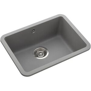 Rangemaster Paragon Single Bowl Undermount Kitchen Sink black/gray 16.8 H x 37.7 D cm