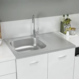Belfry Kitchen Tran Single Bowl Inset Kitchen Sink gray 15.5 H x 80.0 W x 60.0 D cm
