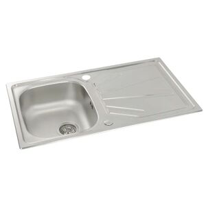 Abode Trydent Single Bowl Inset Kitchen Sink gray 17.5 H x 50.0 D cm
