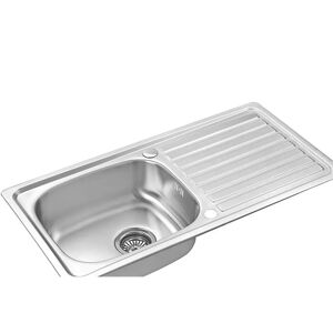 Belfry Kitchen Gough Single Bowl Inset Kitchen Sink gray 16.0 H x 86.0 W x 43.5 D cm
