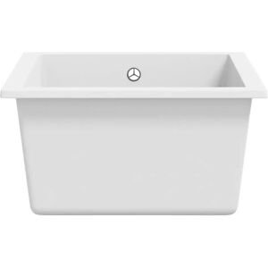 Belfry Kitchen Ayala Single Bowl Undermount Kitchen Sink black/gray/white 19.4 H x 38.0 D cm