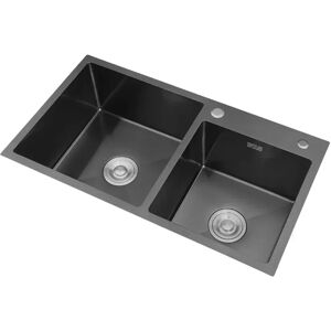 Metro Lane Ashlan 52W Kitchen Sink with 1 Faucet Hole gray 2.2 H x 8.2 W x 5.2 D cm