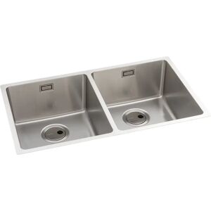 Abode Matrix R15 Double Bowls Undermount Kitchen Sink gray 19.4 H x 44.0 D cm