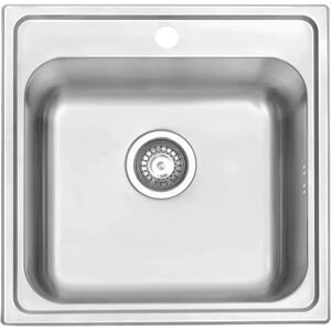 Belfry Kitchen Guttenberg Single Bowl Inset Kitchen Sink gray 20.5 H x 50.0 W x 50.0 D cm