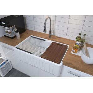 Ebern Designs Gurmannat Farmhouse/Apron Kitchen Sink 25.5 H x 84.0 W x 50.8 D cm